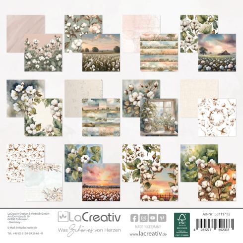 LaCreativ - Designpapier "Zarte Baumwollträume" Paper Pack 6x6" - 24 Bogen