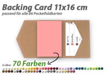 Backing Card - Aufleger 11x16cm für B6 Pocketfold