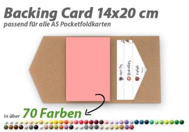 Backing Card - Aufleger 14x20cm für A5 Pocketfold
