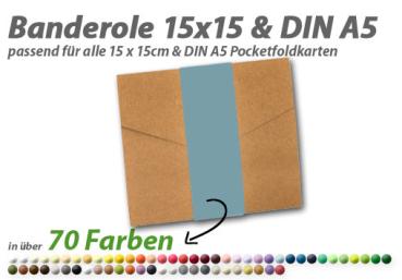 blanko Banderole (Belly-Band) für 15x15cm u. A5 Pocketfold