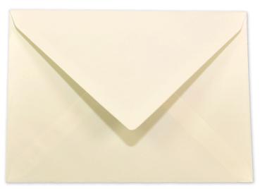 Briefumschläge - Briefhüllen in hellcreme, DIN A5 120g/m² oF, Nassklebung