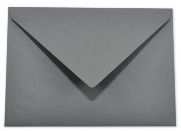 Briefumschläge - Briefhüllen in schiefergrau, DIN A5 120g/m² oF, Nassklebung