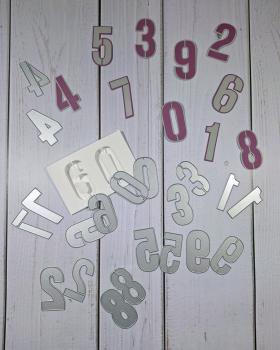 Preview: Kulricke Stanzschablone "Zahlen Insert mit Aufleger" Craft Die 