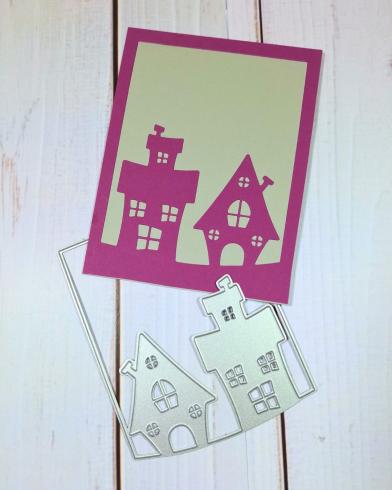 Preview: Kulricke Stanzschablone "Halloween Haus Fenster/Insert" Craft Die 