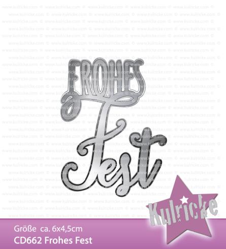 Kulricke Stanzschablone "Frohes Fest" Craft Die | Stanze