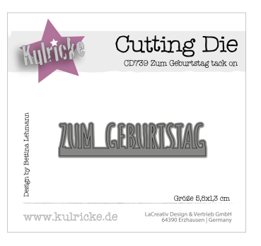 Kulricke Stanzschablone "Zum Geburtstag tack on" Craft Die 