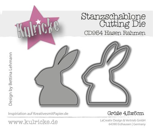 Kulricke Stanzschablone "Hasen Rahmen" Craft Die 