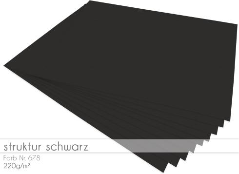 Scrapbooking-/ Bastelpapier 220g/m² DIN A3 in struktur schwarz