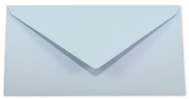 Briefumschlag DIN lang in hellblau, 120g, ohne Fenster, Nassklebung