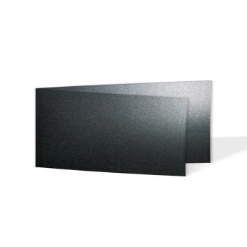 Faltkarte DIN Lang quer 250g/m²  in metallic-anthrazit