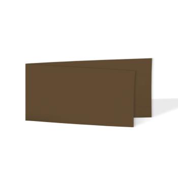 Faltkarte DIN Lang quer 220g/m²  in braun