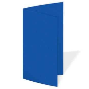 Faltkarte DIN Lang  220g/m²  in royalblau
