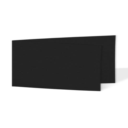 Faltkarte DIN Lang quer 240g/m² in schwarz