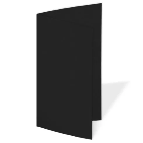 Faltkarte DIN Lang 240g/m² in schwarz