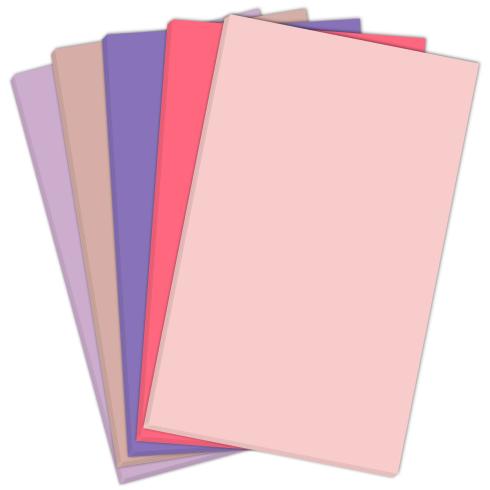 Farbkartonset "Rosatöne" 25x Cardstock in 5 Farben DIN A4 - farbig sortiert