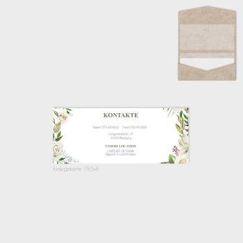Einlegekarte "Antique White" 19,5x8