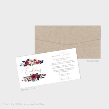 Backing-Card "Merlot und Navy" 19,5x10