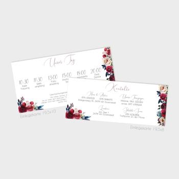 Preview: Einlegekarte "Merlot und Navy" 19,5x10