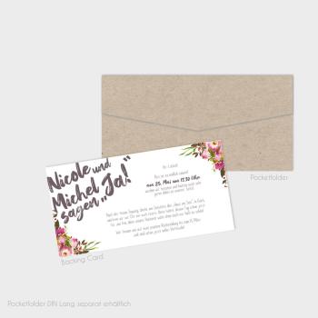 Backing-Card "Pink Bunch" 19,5x10