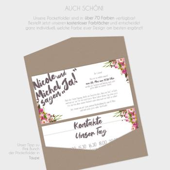 Preview: Backing-Card "Pink Bunch" 19,5x10