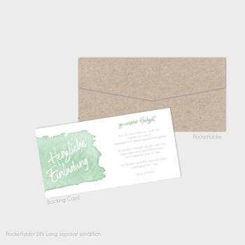 Preview: Einlegekarten-Bundle "Watercolor-Brush | Pistazie" DIN Lang | 2