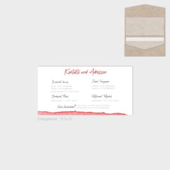 Preview: Einlegekarten-Bundle "Watercolor-Brush | Rot" DIN Lang | 2