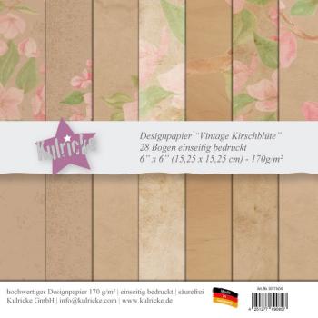 Preview: SET Stempelset "Kirschblüte" & Designpapier "Vintage Kirschblüte"
