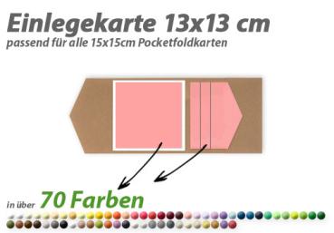 Einlegekarte - Cardstock 13x13cm für 15x15cm Pocketfold