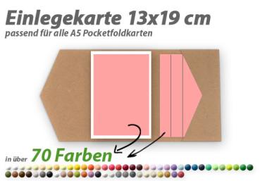 Einlegekarte - Cardstock 13x19cm für A5 Pocketfold