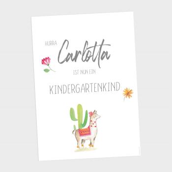Preview: Kita-Kind-Poster "Lama" | Einschulung | Meilensteintafel | Geschenk 1. Geburtstag | Personalisiertes Geschenk