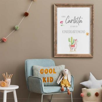 Preview: Kita-Kind-Poster "Lama" | Einschulung | Meilensteintafel | Geschenk 1. Geburtstag | Personalisiertes Geschenk