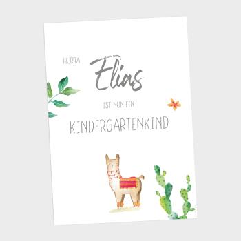 Preview: Kita-Kind-Poster "Lama" | Einschulung | Meilensteintafel | Geschenk 1. Geburtstag | Personalisiertes Geschenk