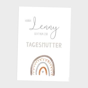 Preview: Tagesmutter-Kind-Poster "Regenbogen" | Einschulung | Meilensteintafel | Geschenk 1. Geburtstag | Personalisiertes Geschenk