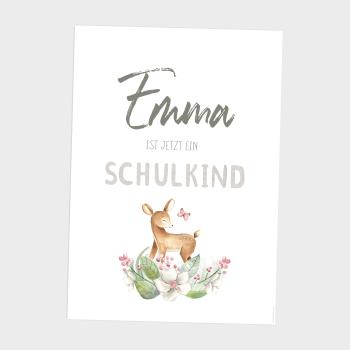 Preview: Schulkind-Poster "Waldtiere" | Einschulung | Meilensteintafel | Geschenk 1. Geburtstag | Personalisiertes Geschenk