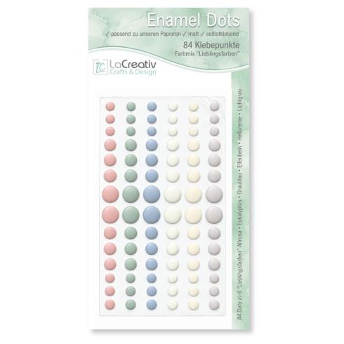 Preview: LaCreativ Enamel Dots „Lieblingsfarben“ – 84 selbstklebende Klebepunkte