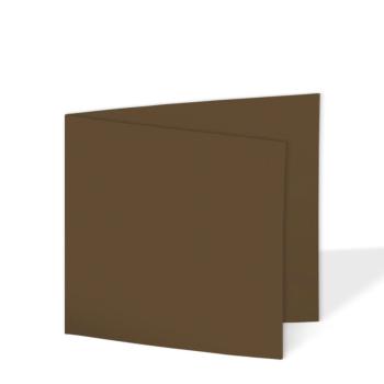 Doppelkarte - Faltkarte quadratisch 15x15cm, 220g/m² in braun