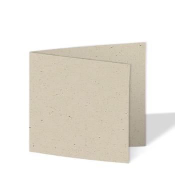 Doppelkarte - Faltkarte quadratisch 15x15cm, 250g/m² in recycling kakao