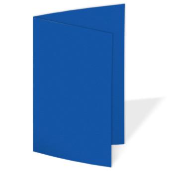 Doppelkarte - Faltkarte blanko 220g/m² DIN A6 in royalblau
