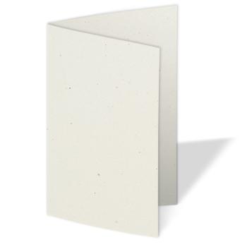 Doppelkarte - Faltkarte blanko 250g/m² DIN A6 in natur wollweiss