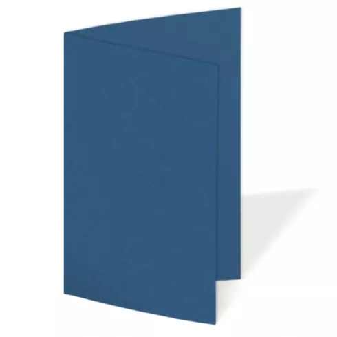 Doppelkarte - Faltkarte 250g/m² DIN B6 in kobaltblau
