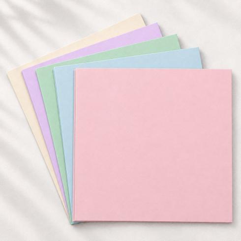 Farbkartonset 20 Bogen 12x12 "Pastell-Farben"