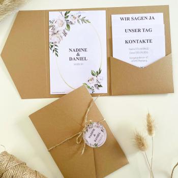 Preview: Pocketfold-Karte B6 Recycling "Recycling Siena" Exklusiv Line