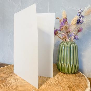 Preview: Faltkarte DIN B6 25 Stück transparent weiss 150 g/m²