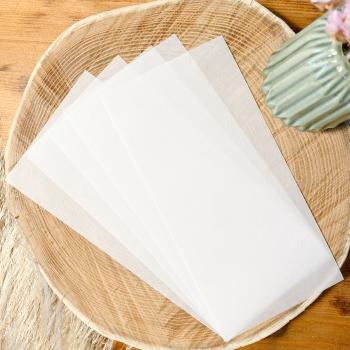 Preview: Einlegeblatt DIN-Lang 25 Stück transparent weiss 150 g/m²