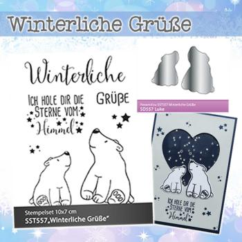 SET "Winterliche Grüße" Stempel & Stanze | Stanze