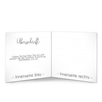 Preview: Klappkarte quadratisch blanko 15x15cm (eigenes Design)
