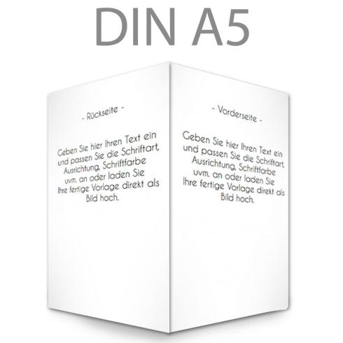 Klappkarte blanko DIN A5 - außen (eigenes Design)