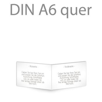 Klappkarte blanko DIN A6 quer - außen (eigenes Design)