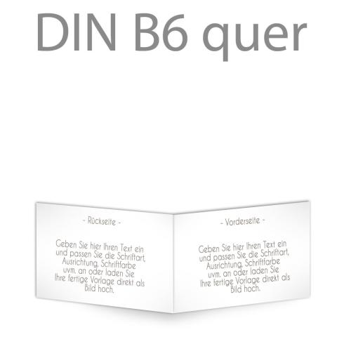 Klappkarte blanko DIN B6 quer - beidseitig (eigenes Design)