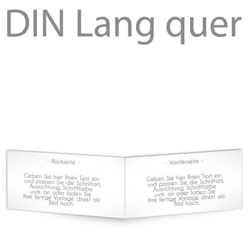 Klappkarte blanko DIN Lang quer - außen (eigenes Design)